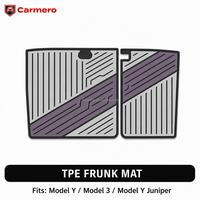 Tapis de sol de voiture en TPE 3D sur mesure, 3 pièces, imperméables, style sport de luxe, pour Tesla Model 3 Model Y Juniper