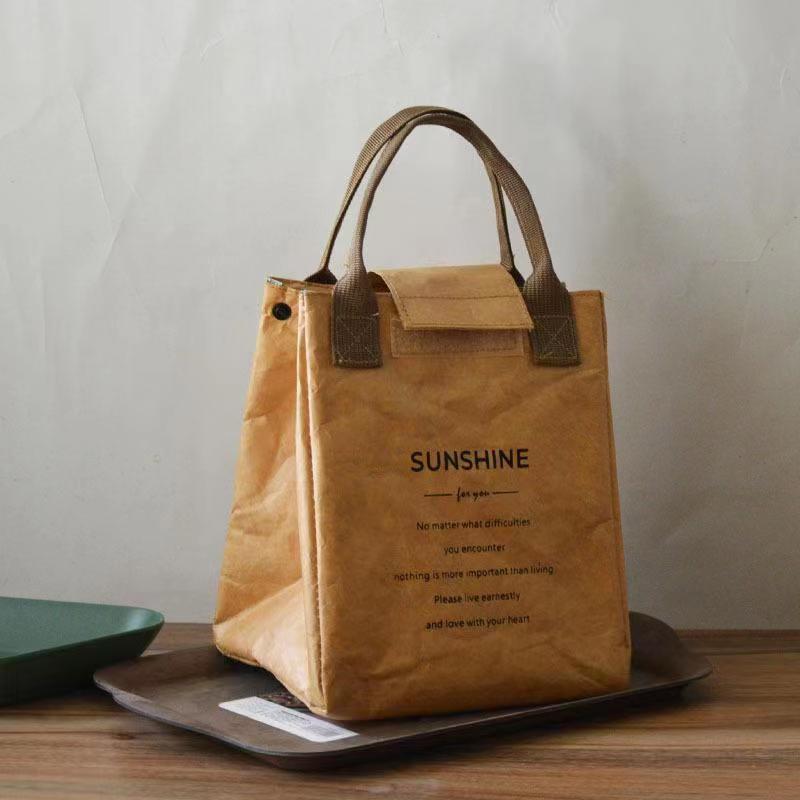 Custom Logo Dupont Paper Washable Pouch Cooler Lunch Tote Tyvek Bags