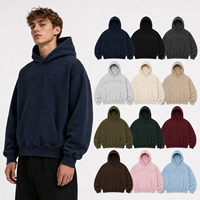Sweat-shirt à capuche surdimensionné personnalisé avec logo OEM pour homme, 380 g, en coton et polyester French Terry, pull-over, automne-hiver, vente en gros