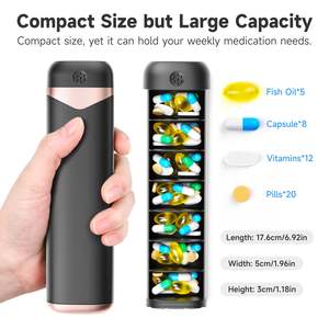 Nouvel Organisateur de Pilules Hebdomadaire en Alliage d'Aluminium de Haute Qualité avec Logo Personnalisé, Sans BPA, Étui de Voyage pour Pilules, Cadeau Promotionnel - Product Image 6