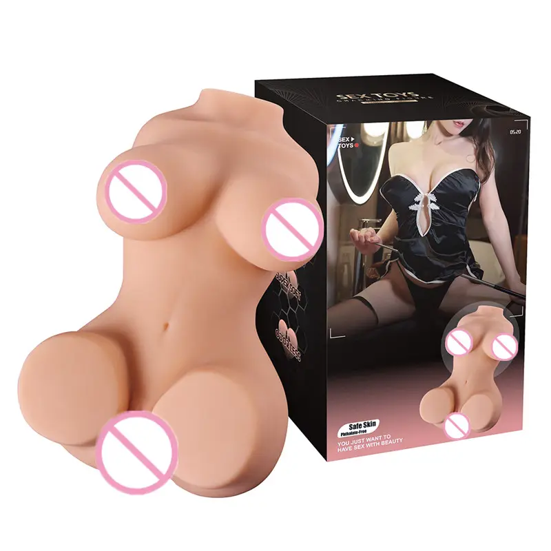 Realistic Full Torso Male Masturbator Sex Doll Toy for Men with Tight Vagina Anal Opening Big Boobs