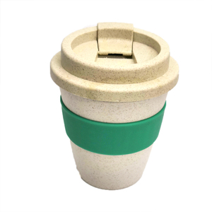 Naturale di bambù Riutilizzabile tazze di viaggio in fibra di bambù tazze di caffè con tappo <span class=keywords><strong>rick</strong></span> buccia di caffè hust paglia di grano tazze - Product Image 4