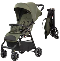 Chariot à bas prix pour bébé Poussette pour bébé pliable en un clic, légère et durable, avec pare-soleil et panier de rangement dans un cadre en tube de fer