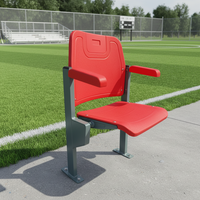 Chaise de stade pliable VIP en HDPE avec structure en acier, sièges inclinables pour stades de football et de basketball CS-ZZB-GL