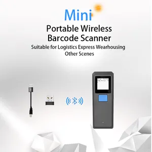 Temu Xách Tay 1D 2D QR Đầu đọc mã vạch Mini Máy quét mã vạch cho Android Tablet PC POS hệ thống BT máy quét không dây