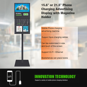 21.5 "<span class=keywords><strong>Android</strong></span> <span class=keywords><strong>WIFI</strong></span> ป้ายดิจิตอลตู้ป้ายดิจิตอลกับโทรศัพท์สมาร์ทโฟนสายชาร์จและผู้ถือนิตยสาร - Product Image 4