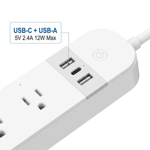 ZHINL Interrupteur Minuteur Connecté <span class=keywords><strong>avec</strong></span> Télécommande via App, <span class=keywords><strong>Multiprise</strong></span> Intelligente 4 Prises 15A 1800W WiFi pour Maison, Cuisine, Bureau, <span class=keywords><strong>avec</strong></span> 3 Ports USB et USB-C - Product Image 6