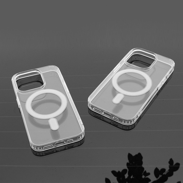 Transparent Magnetic Safe Compatible Mobile Phone Cover for iphone 15 16 17 Promax Lens protection Customo logo Phone Cases