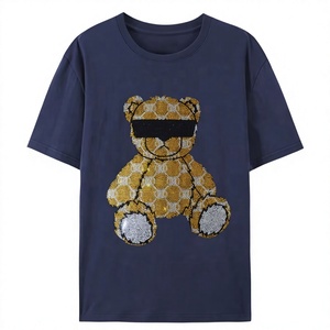T-shirt pour homme avec ailes d'ange en strass, coupe slim, manches courtes, col rond, coton, streetwear, logo personnalisé - Product Image 3