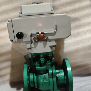 Q941F46-16C บอลวาล์วไฟฟ้า 4 นิ้ว เหล็กคาร์บอน สำหรับของเหลวเคมี อุณหภูมิปกติ - Product Image 4