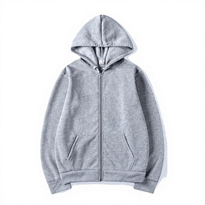 2026 New Autumn Winter Zipper Hoodies Men Women Long Sleeve Hooded Sweatshirt Casual Sportswear Loose <b>100</b>% Cotton <b>Yarn</b> Dyed - Product Image 2