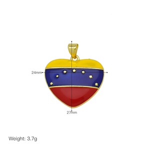Collar Jinyuan con Colgante de Cobre Chapado en Oro de 18K con Diseño de Gota de Aceite y Cadena de Bambú, Diseño de <span class=keywords><strong>Mapa</strong></span> Nacional, Moderno - Product Image 6