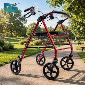 Fashion Comfortable Outdoor Portable High Quality Detachable Lightweight Adjustable Cheap Old People Folding <strong>Walker</strong> <strong>Rollator</strong> - Product Image 4