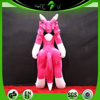 Jouet gonflable Renamon personnalisé Hongyi, en matière pelucheuse rose, jouet gonflable pour adulte en forme de renard