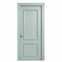 Porte intérieure moulurée en mélamine, couleur vert sauge, pour chambre à coucher, avec cadre, design à deux panneaux, taille personnalisée pour la maison