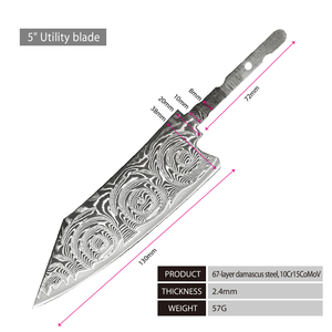 <span class=keywords><strong>Couteau</strong></span> de cuisine à <span class=keywords><strong>lame</strong></span> fixe en acier <span class=keywords><strong>Damas</strong></span> à 67 couches, motif grande rose, fait main, haute qualité, <span class=keywords><strong>lame</strong></span> pleine longueur - Product Image 6