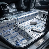 Mat Peredam Suara Aluminium Foil Hitam 460x800mm Tebal 2.2mm Perekat Sendiri untuk Insulasi Kebisingan Mobil pada Pintu, Kap Mesin, dan Lantai Kendaraan