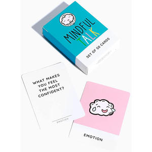Jeu de société en carton anglais Mindful Talk pour enfants – Cartes de jeu interactives parent-enfant sur la pleine conscience avec questions et réponses - Product Image 4