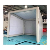 Cage de simulateur de golf gonflable en PVC, écran de pratique de golf mobile hermétique, logo personnalisé, tente d'entraînement extérieure