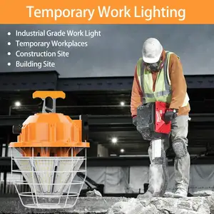 Lampada da lavoro a LED 100W 120W 150W adatta per esterni ad alta baia ricaricabile luce da lavoro uso da costruzione di Garage