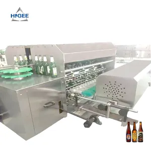 Nettoyeur de bouteilles de bière Higee, recyclage de bouteilles en verre, Machine à laver Type de brosse, dissolvant d'étiquettes de bouteilles