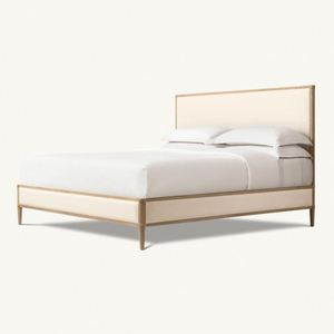 Muebles para el Hogar, Cama Personalizada Tamaño Queen/King, Estructura de Madera, Panel de Tela, para Dormitorio - Product Image 1