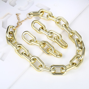 Cadena collar pendientes conjunto de joyas diseños 24k Cadena de collar de oro <span class=keywords><strong>para</strong></span> las mujeres - Product Image 2