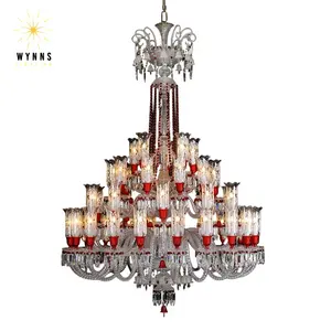 Большая хрустальная люстра, Светодиодная свеча E14 E12, подвесное освещение, большой потолочный светильник для виллы, отеля, вестибюля, украшение зала