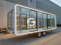 Maison capsule en acier mobile, bureau préfabriqué moderne de luxe modulaire pour l'extérieur