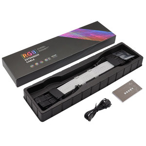 Accesorios de Juego con Soporte OEM, Cables con Funda de Tela LED RGB de 2*8 Pines, Cable de Extensión para PSU - Product Image 5