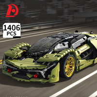 Modèle de voiture de sport mécanique en blocs de construction, kit de briques de supercar à assembler soi-même, jouet de construction de voiture de course technique pour adultes