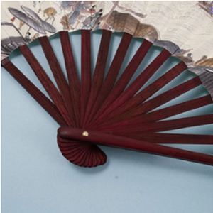 Promoción: Abanico Plegable Clásico Estilo Chino para Hombre, Abanico de Tela de Seda Pintado a Doble Cara, Abanico Plegable de 8 Pulgadas para Hombre - Product Image 2