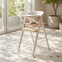Berceau modulaire 4-en-1 pour bébé et tour d'apprentissage Montessori avec structure en bois ultra-stable, fonction chaise adulte, design pliable facilement
