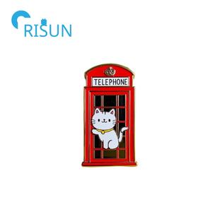 Pin de caja de teléfono rojo esmaltado de Metal DE RECUERDO DE Londres británico, Pin de solapa de caja de <span class=keywords><strong>Correo</strong></span> Real de Londres personalizado, Pin de caja de correos personalizado - Product Image 6