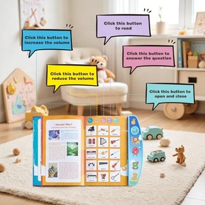 Libro de Sonido Interactivo en <span class=keywords><strong>Inglés</strong></span> <span class=keywords><strong>para</strong></span> Niños Pequeños, Libro de Aprendizaje Electrónico Interactivo de 10 Páginas con Animales y Primeras <span class=keywords><strong>Palabras</strong></span> - Product Image 5