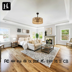 Lámpara colgante de ratán tejida a mano de 20 pulgadas – lámpara colgante de bambú estilo boho vintage con acabado dorado - Product Image 3