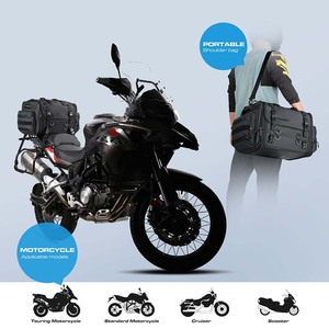 Échantillon gratuit Sacoches de selle imperméables en nylon 600D pour hommes Sac de selle de moto 50L Bagages Sac de voyage Sac de queue de moto - Product Image 6