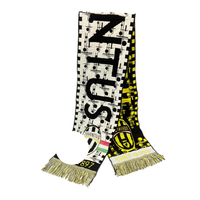 Écharpes de supporter en jacquard acrylique tissé à pois, motif lettre, pour football, hockey sur glace, volleyball, rugby – Vente en gros à prix abordable