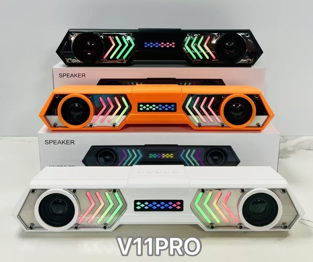 V11PRO Desktop Computer Speaker - Gaming Speaker - Color LED Light Multi-functional Speaker