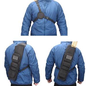 Muestra gratis de cuero de vaca tradicional tiro con arco flecha trasera carcaj bolsa con correas ajustables ballesta compatible razonablemente - Product Image 6