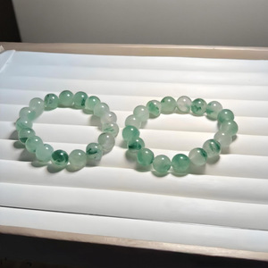 Nouveau bracelet ethnique à perles en jade naturel, type jade de carrière, imitation jade, motif fleur flottante, émeraude africaine, jade <span class=keywords><strong>Dulong</strong></span> - Product Image 3