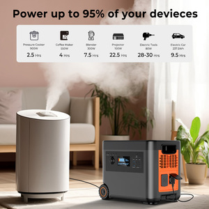 Trạm điện di động sạc nhanh Đức, pin Lithium, máy phát điện năng lượng mặt trời UPS cho gia đình, ngoài trời, cắm trại 2500W 2160Wh - Product Image 6