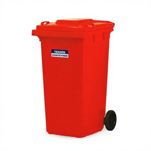 Hot Sale Luxury Red HDPE 240L Eco-Friendly Waste Container Best Quality Outdoor Standing Garbage Bin - Product Image 1
