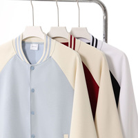 Fabricants de vêtements personnalisés 380 grammes polyester coton tissu printemps et automne nouveau style de veste de baseball à la mode