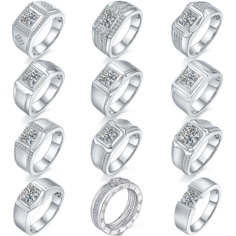 Eenvoudige S925 Sterling Zilveren Heren Ring Groothandel Mode Dagelijkse Gift Fijne Sieraden Ringen Voor Mannen