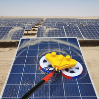 Kit de brosse télescopique multifonction 7,5 m pour nettoyage de panneaux solaires, brosse de nettoyage de modules photovoltaïques, brosse de nettoyage double tête