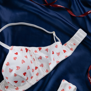 Heißes Braut-Unterwäsche-Set für Damen in Übergröße: Transparenter, gehäkelter, dünner 2-teiliger Polyester-BH mit leichter Formgebung und sexy Mesh-Bügel - Product Image 4