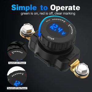 Atualizar Carro Caminhão DC 5-60V Mestre Isolador Cortar/Desligar Interruptor com Voltímetro Bateria Desconexão <span class=keywords><strong>Tester</strong></span> - Product Image 4