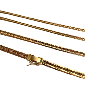 AU750 <span class=keywords><strong>Hip</strong></span> Hop Küba Zinciri Erkekler İçin Altıgen Şekilli Hediye ile İş Tarzı Masif Altın Kolye - Product Image 5