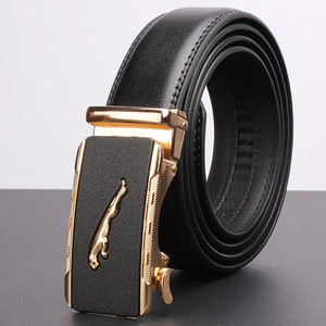Ceinture d'affaires en cuir de <span class=keywords><strong>vachette</strong></span> véritable avec boucle automatique en alliage, longueur réglable de 110 à 125 cm pour un usage quotidien professionnel et décontracté - Product Image 6